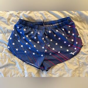Mizuno Women’s Summer Patriot American Flag Running Shorts. Small